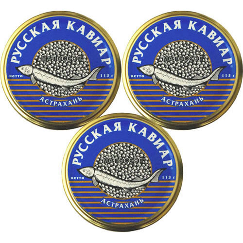 Black Russian Beluga Caviar 3 Jars